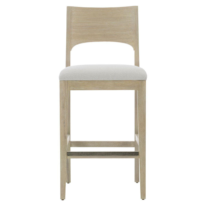 SwayLiving - Solaria Wood Back Bar Stool In Fabric B581 - '310588 | SwayLiving