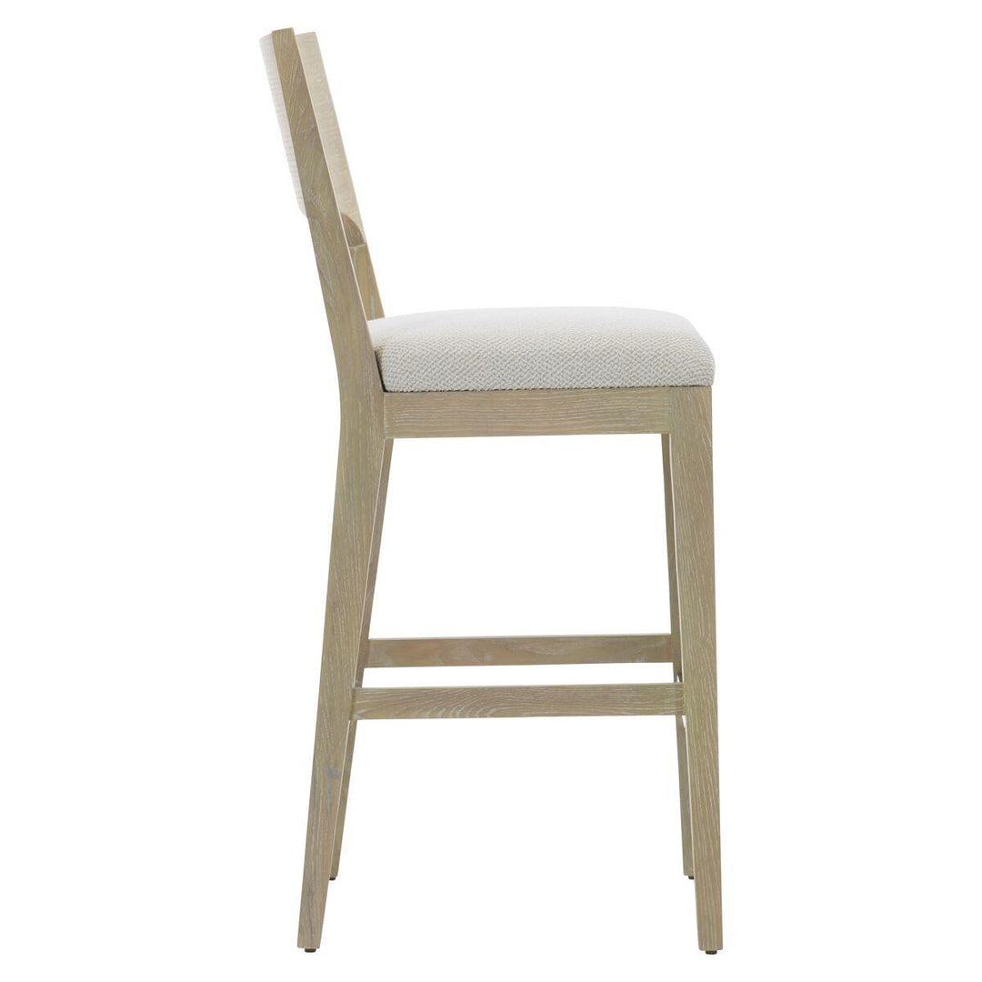 SwayLiving - Solaria Wood Back Bar Stool In Fabric B581 - '310588 | SwayLiving