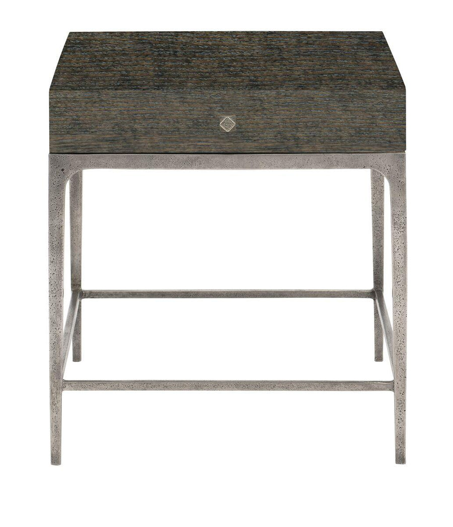 SwayLiving - Linea Side Table Stainless Brown Rectangle - 384124B | SwayLiving