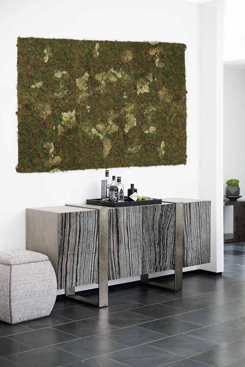 SwayLiving - Linea Entertainment Credenza Stainless - 384875G | SwayLiving