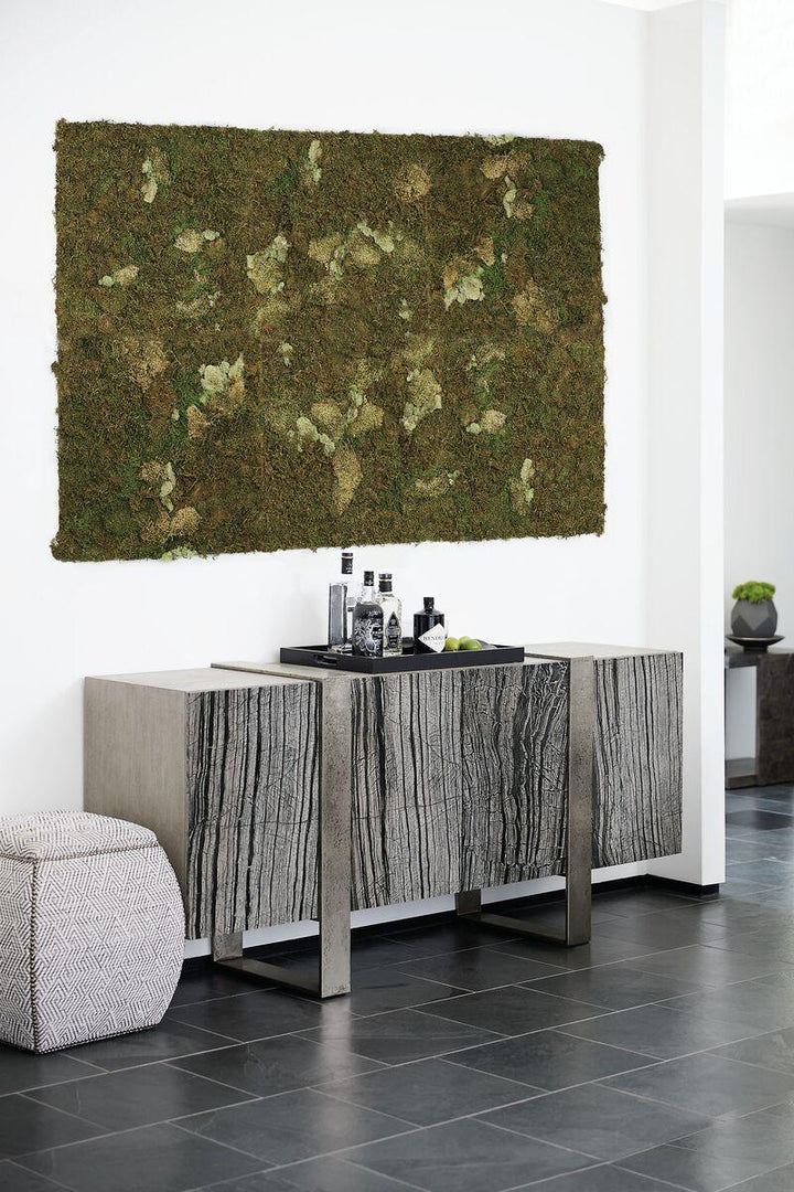 SwayLiving - Linea Entertainment Credenza Stainless - 384875G | SwayLiving