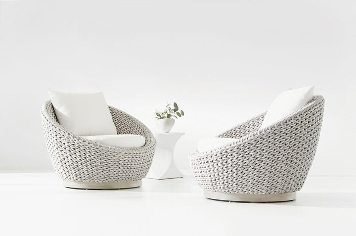SwayLiving - Savaii Swivel Chair Rope Weave - O1402S | SwayLiving