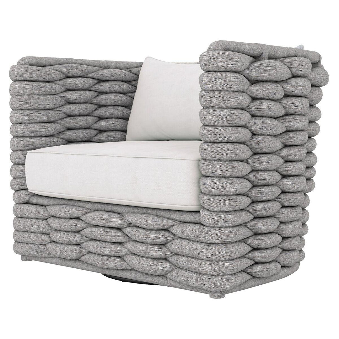 SwayLiving - Wailea Swivel Chair Grey Sock Weave Swivel Chair - OP2013S | SwayLiving