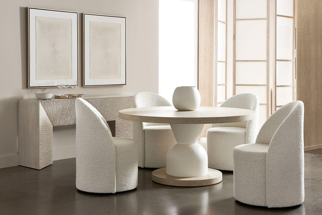 SwayLiving - Solaria Fully Upholstered Swivel Arm Chair In Fabric B582 - Set of 2 - '310531 | SwayLiving