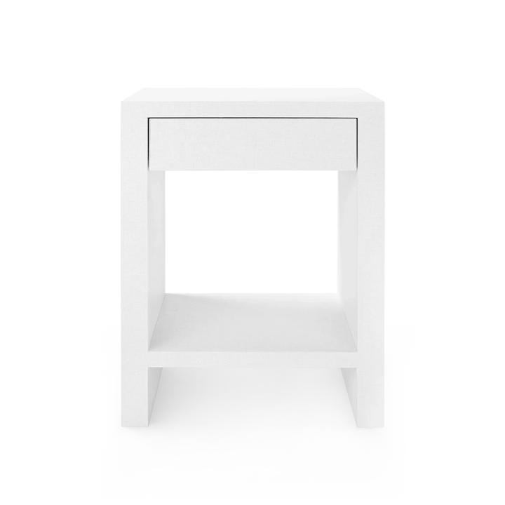 Morgan Grasscloth 1-Drawer Side Table
