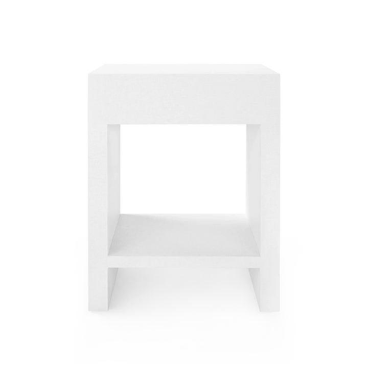 Morgan Grasscloth 1-Drawer Side Table