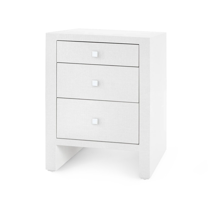 SwayLiving Morgan Grasscloth 3-Drawer Side Table ACCENT TABLES