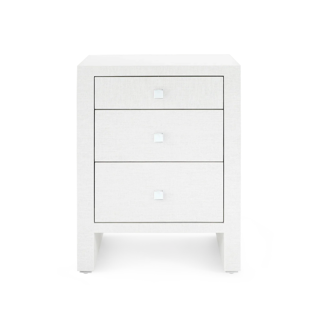 SwayLiving Morgan Grasscloth 3-Drawer Side Table ACCENT TABLES