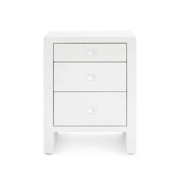 SwayLiving Morgan Grasscloth 3-Drawer Side Table ACCENT TABLES