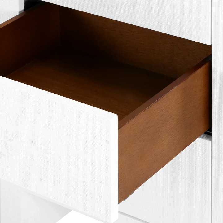 SwayLiving Morgan Grasscloth 3-Drawer Side Table ACCENT TABLES