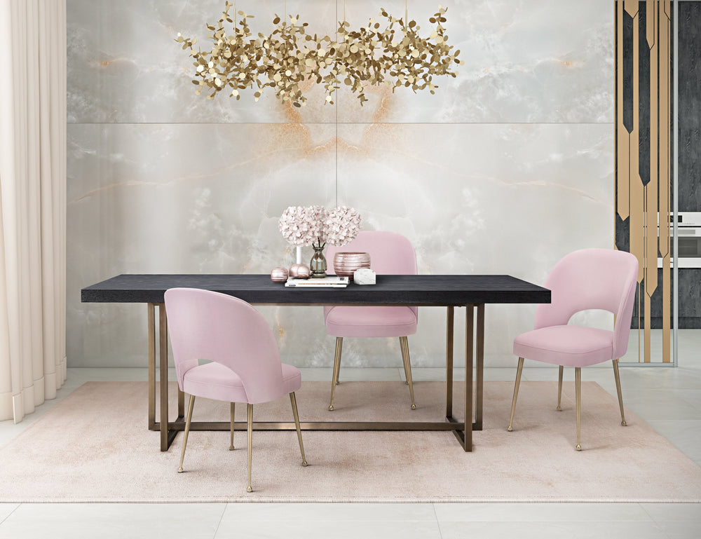 SwayLiving Swell Blush Velvet Chair DINING CHAIRS