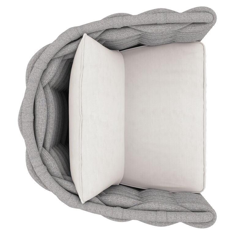 SwayLiving - Wailea Swivel Chair Grey Sock Weave Swivel Chair - OP2013S | SwayLiving