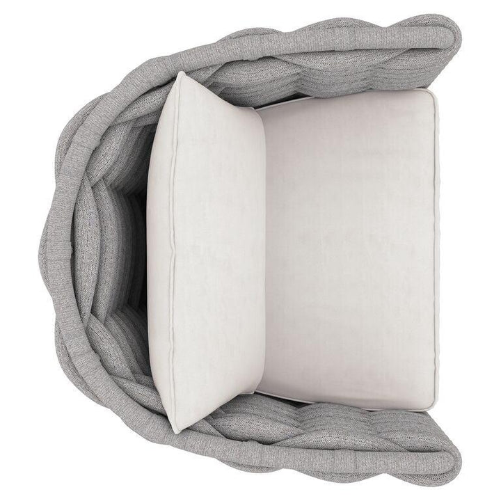 SwayLiving - Wailea Swivel Chair Grey Sock Weave Swivel Chair - OP2013S | SwayLiving