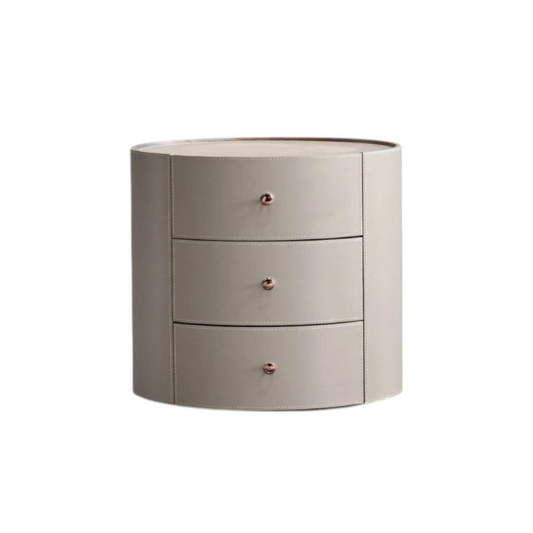 SwayLiving NERU Side Table Round 3-Drawer ACCENT TABLES