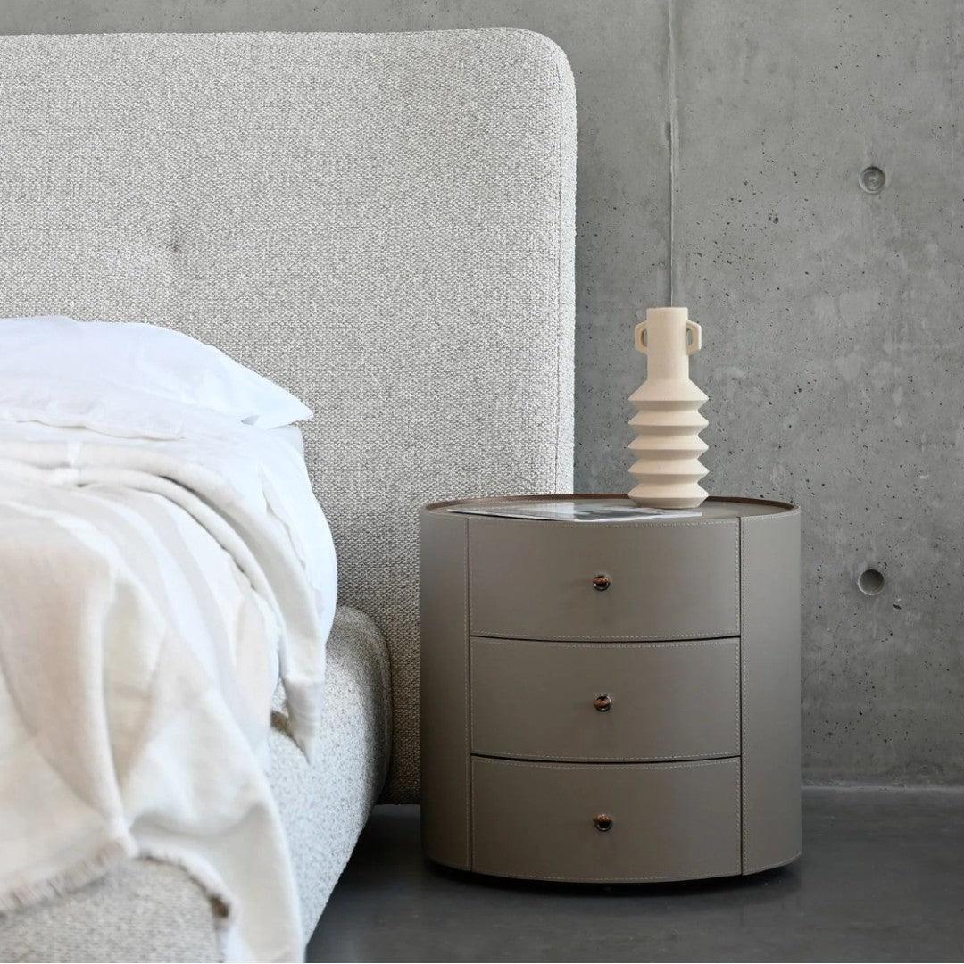 SwayLiving NERU Side Table Round 3-Drawer ACCENT TABLES