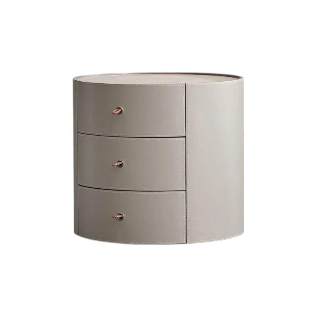 SwayLiving NERU Side Table Round 3-Drawer ACCENT TABLES