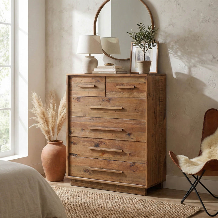 Nevada 6 Drawer Chest - Dark Driftwood