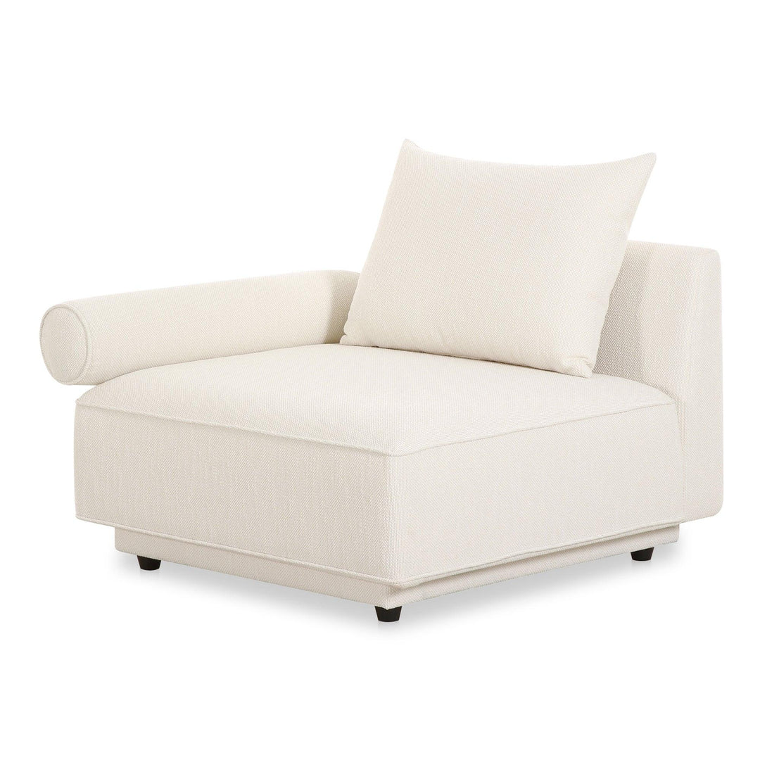 Rosello Left Arm Facing Chair White - SwayLiving