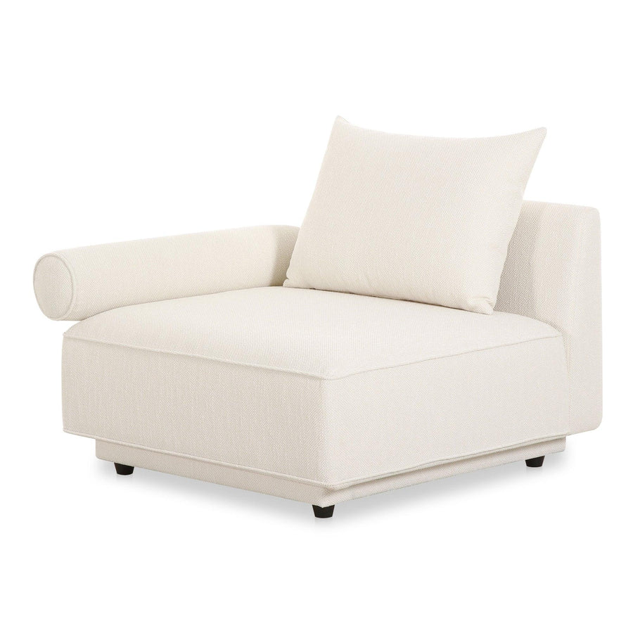 Rosello Left Arm Facing Chair White - SwayLiving