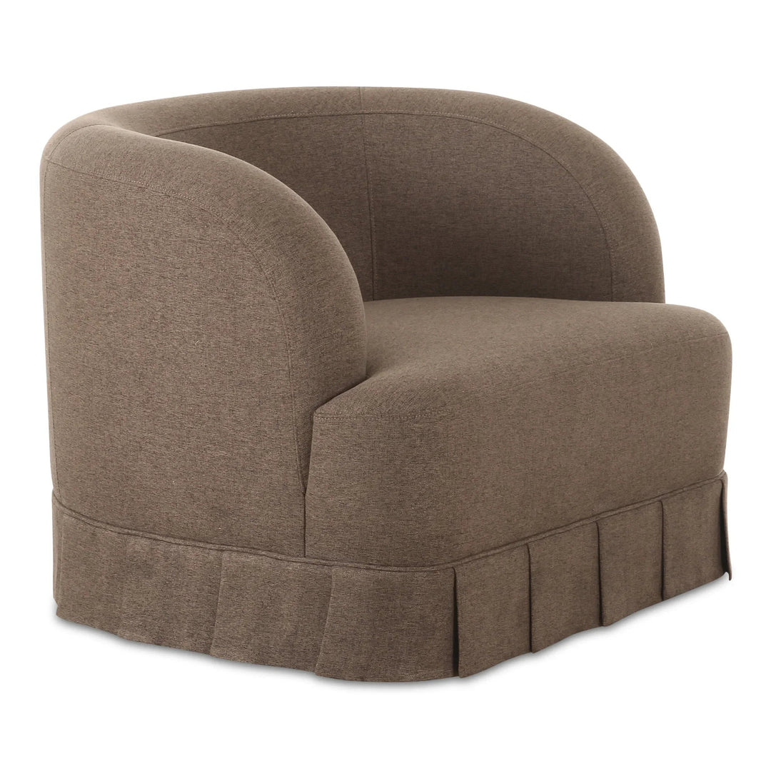 Maren Swivel Chair Brown - SwayLiving
