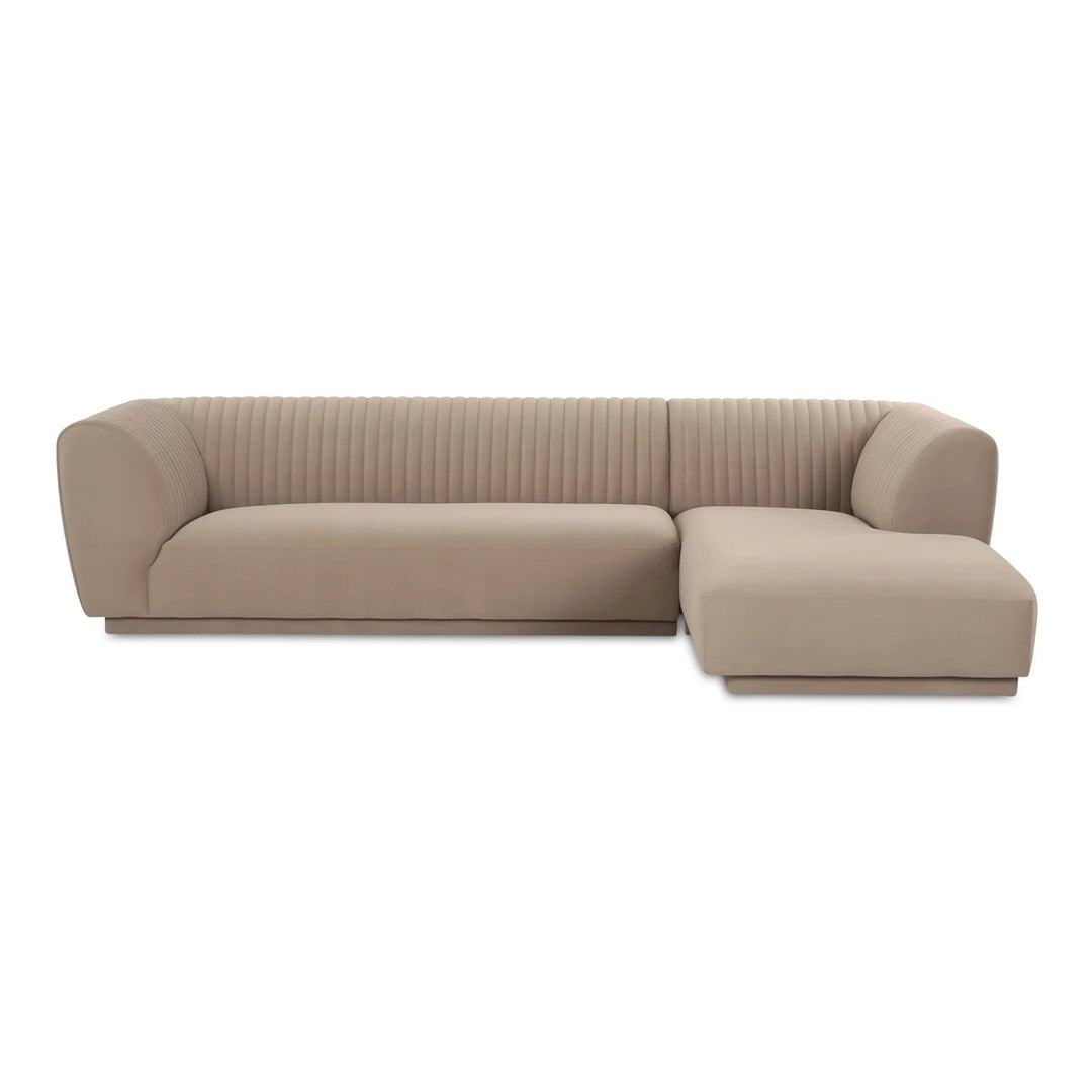 Zandro Right Sectional Beige - SwayLiving