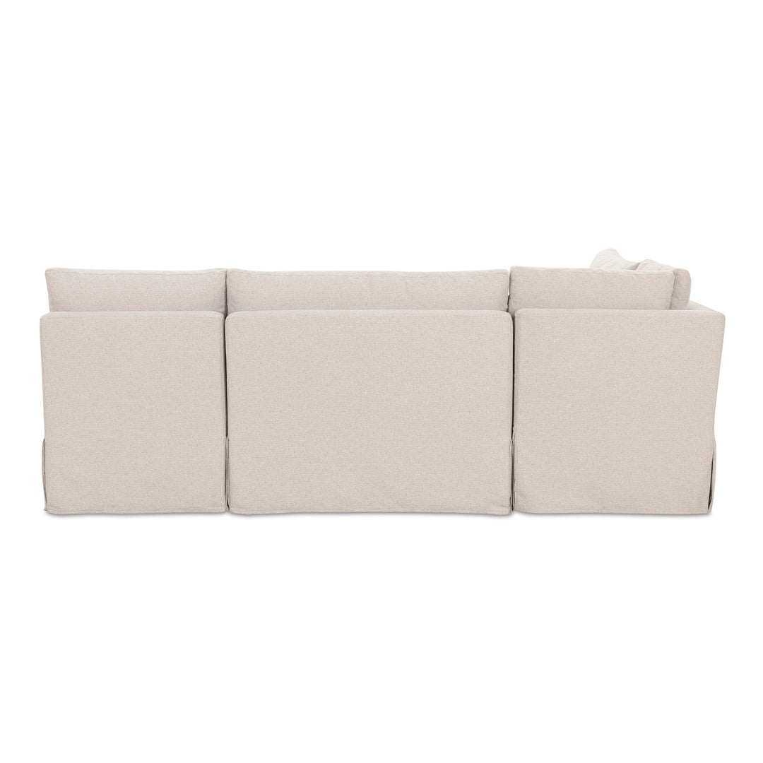 SwayLiving - Fable Slipcover Dining Banquette L-Shape Beige 96In - OA-1067-34 | SwayLiving
