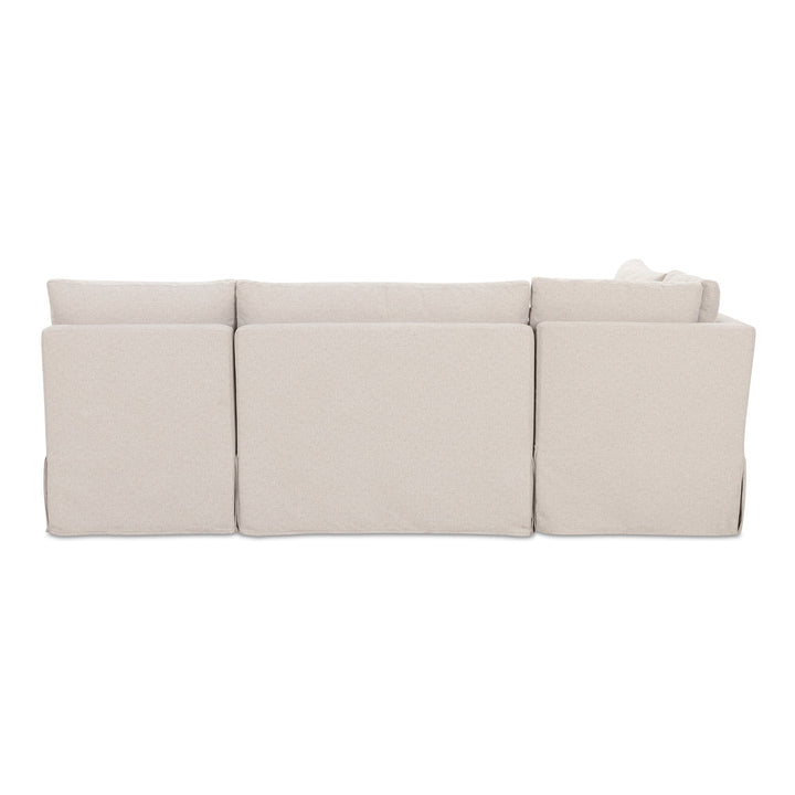 SwayLiving - Fable Slipcover Dining Banquette L-Shape Beige 96In - OA-1067-34 | SwayLiving
