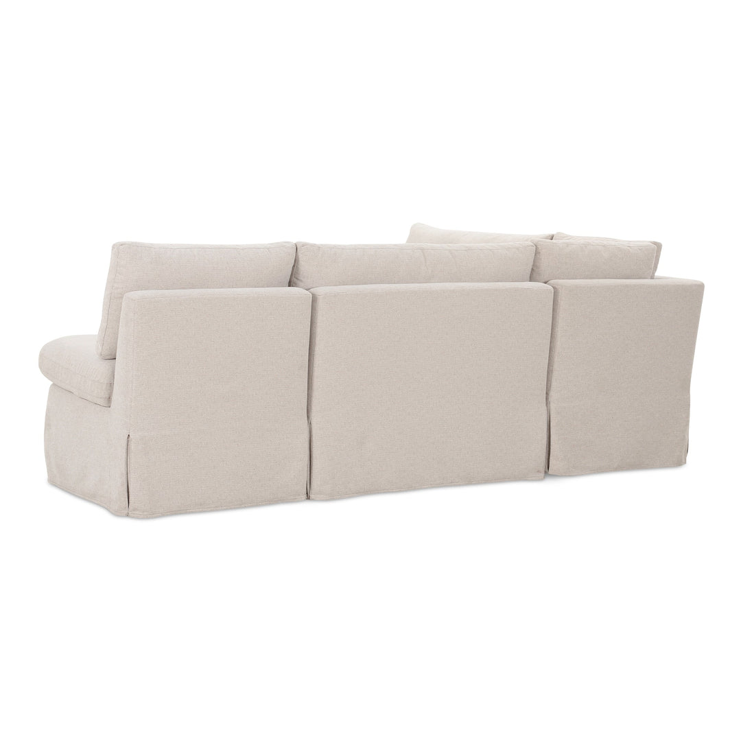 SwayLiving - Fable Slipcover Dining Banquette L-Shape Beige 96In - OA-1067-34 | SwayLiving