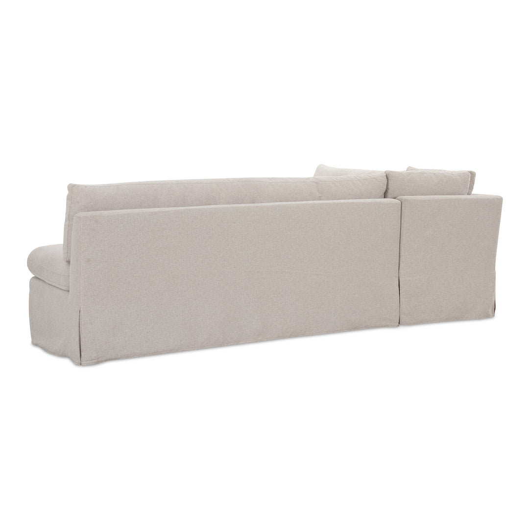 SwayLiving - Fable Slipcover Dining Banquette L-Shape Beige  100.5In - OA-1068-34 | SwayLiving