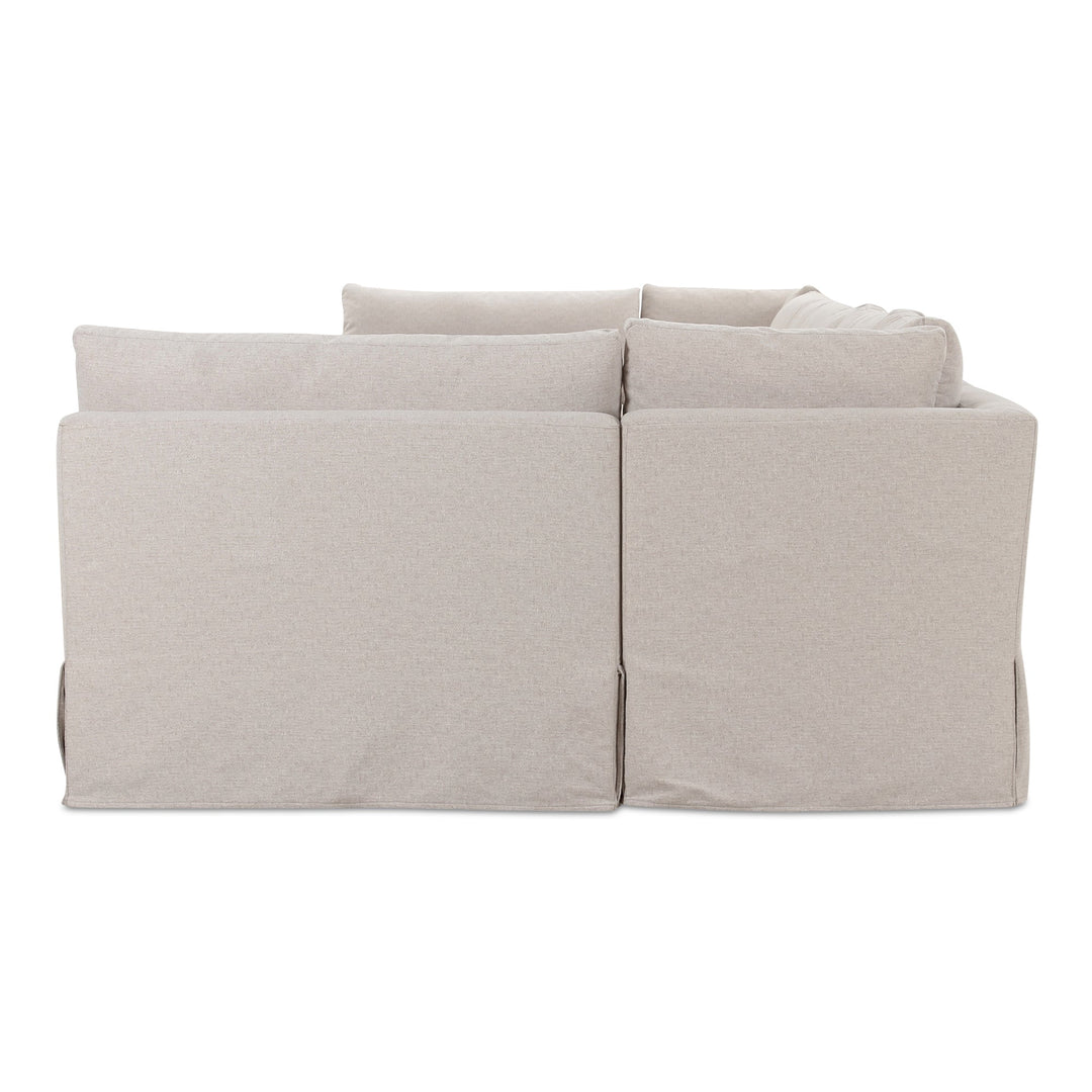 SwayLiving - Fable Slipcover Dining Banquette U-Shape Beige 154In - OA-1073-34 | SwayLiving