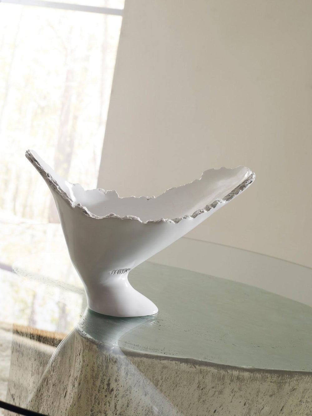 SwayLiving Burled Vase, Glossy White VASES, JARS, + BOTTLES