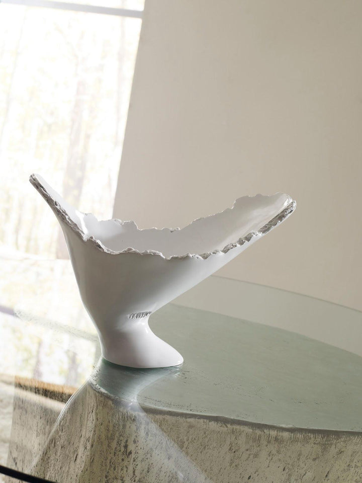 SwayLiving Burled Vase, Glossy White VASES, JARS, + BOTTLES