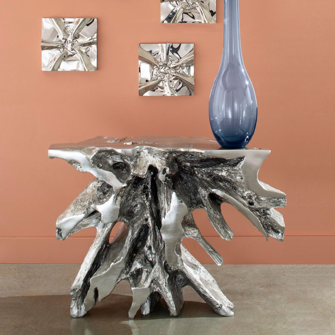 SwayLiving Luxe Freeform Console Table, Silver Leaf CONSOLE TABLES