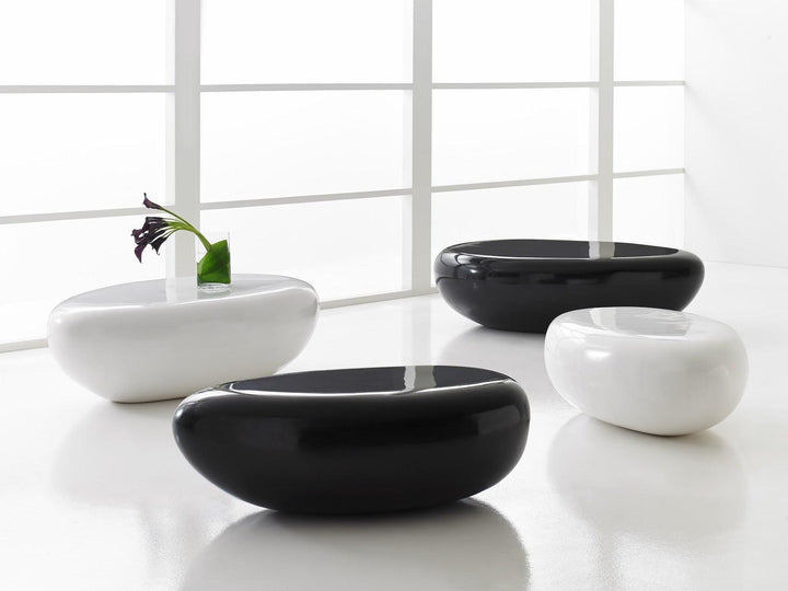 SwayLiving River Stone Coffee Table, Small, Gel Coat Black COFFEE TABLES