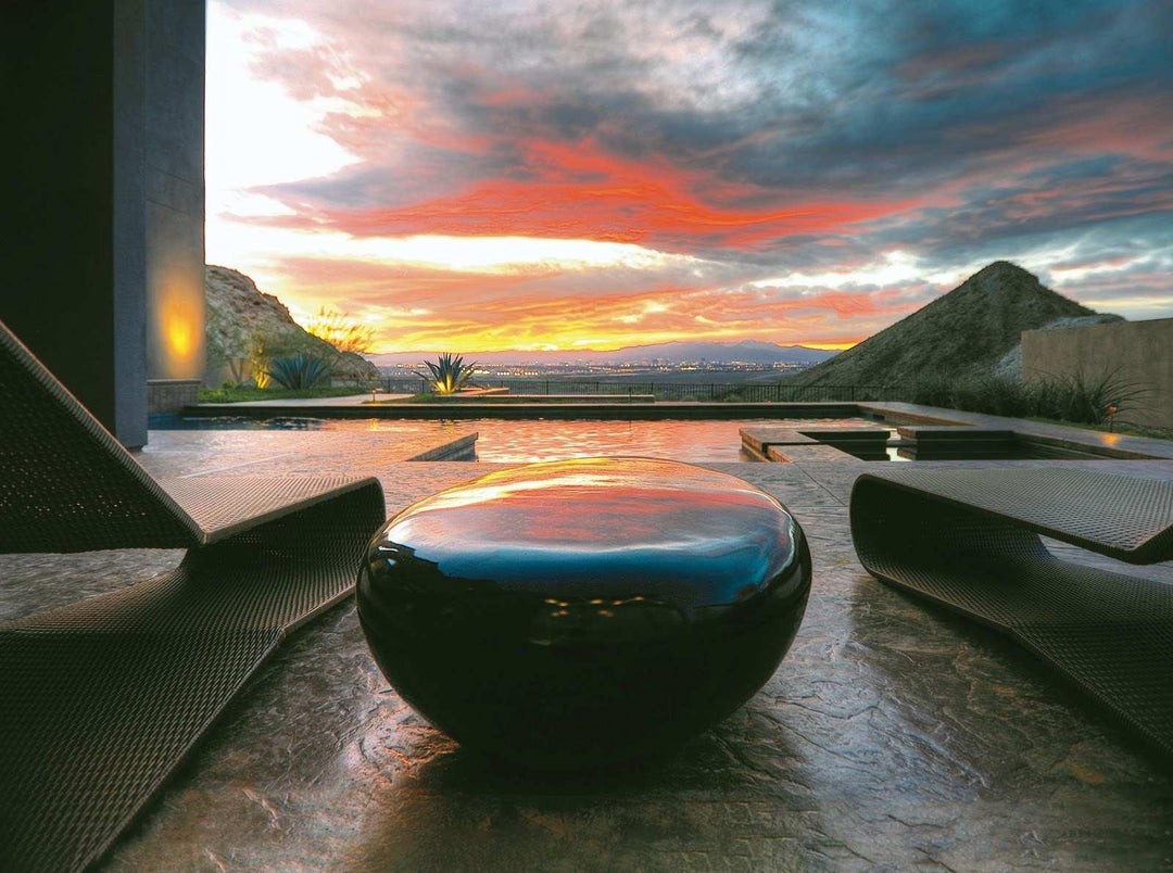 SwayLiving River Stone Coffee Table, Large, Gel Coat Black COFFEE TABLES
