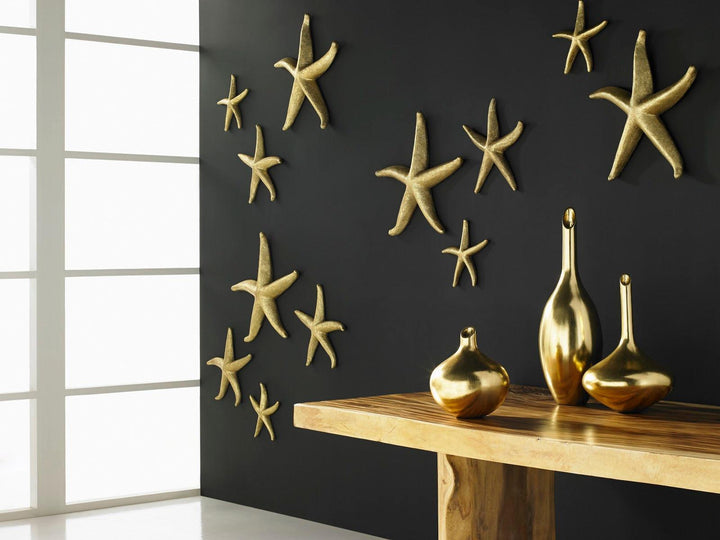 SwayLiving Starfish, Gold Leaf, Set of 4, SM WALL ACCENTS
