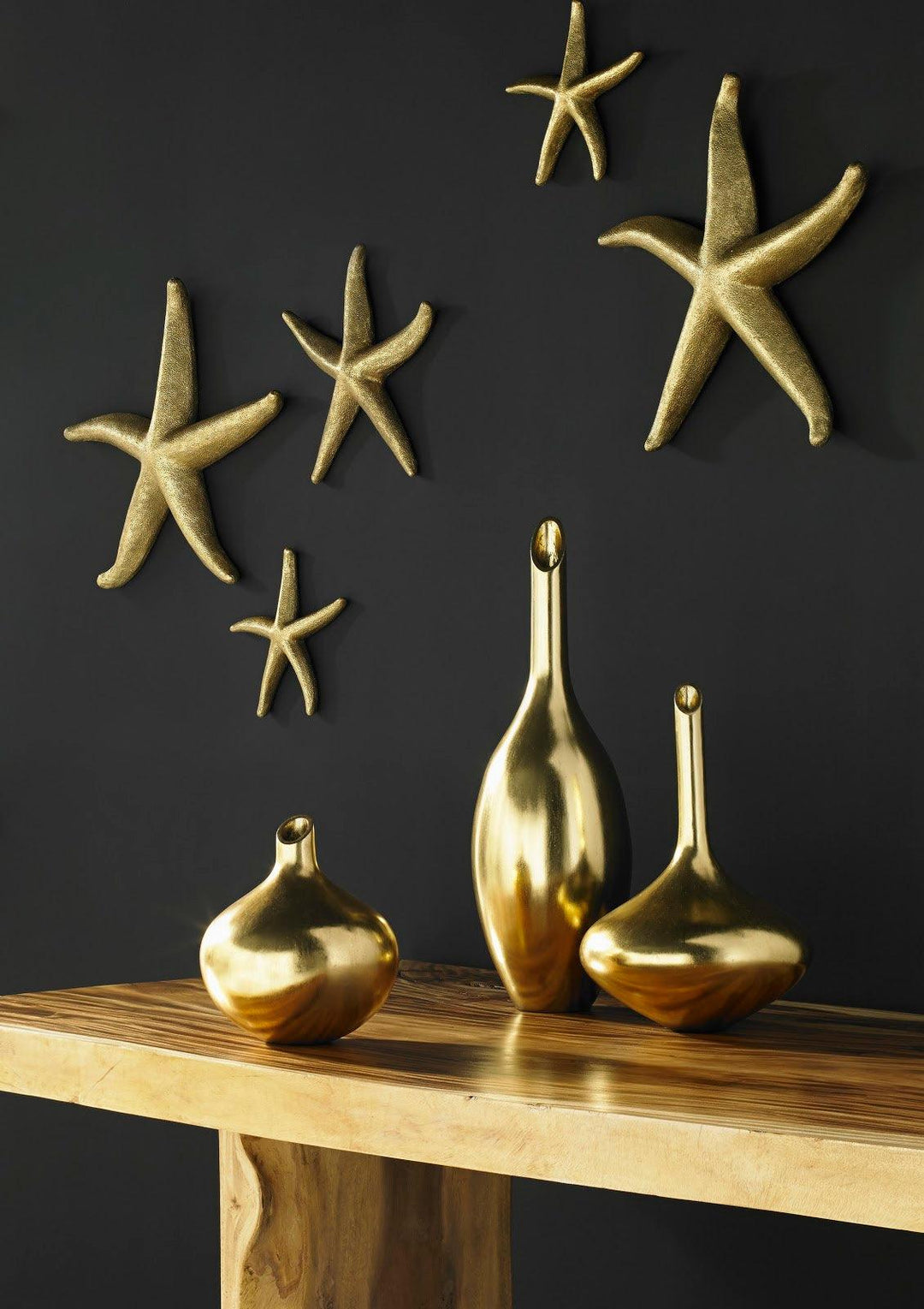 SwayLiving Starfish, Gold Leaf, Set of 4, SM WALL ACCENTS