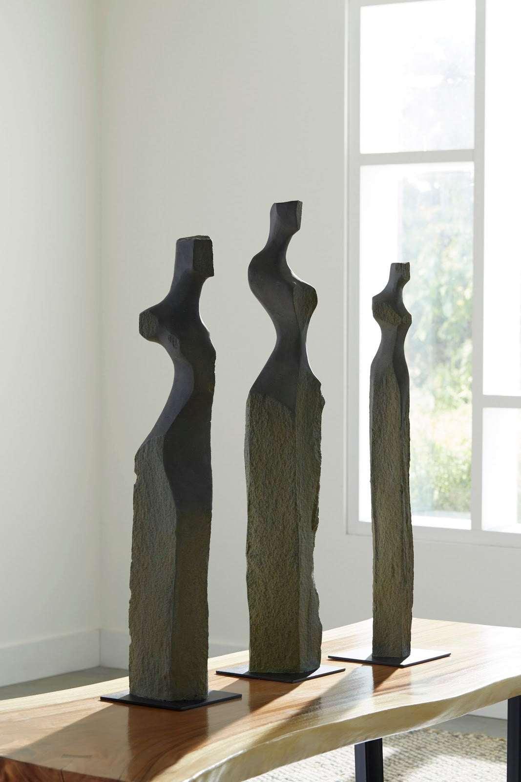SwayLiving Cast Women Sculptures, Set of 3 DECORATIVE OBJECTS