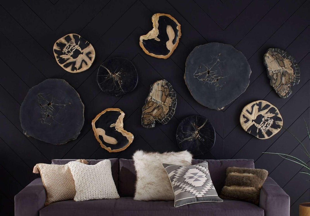 SwayLiving Cast Petrified Wood Wall Tile, Resin, Thin WALL ACCENTS