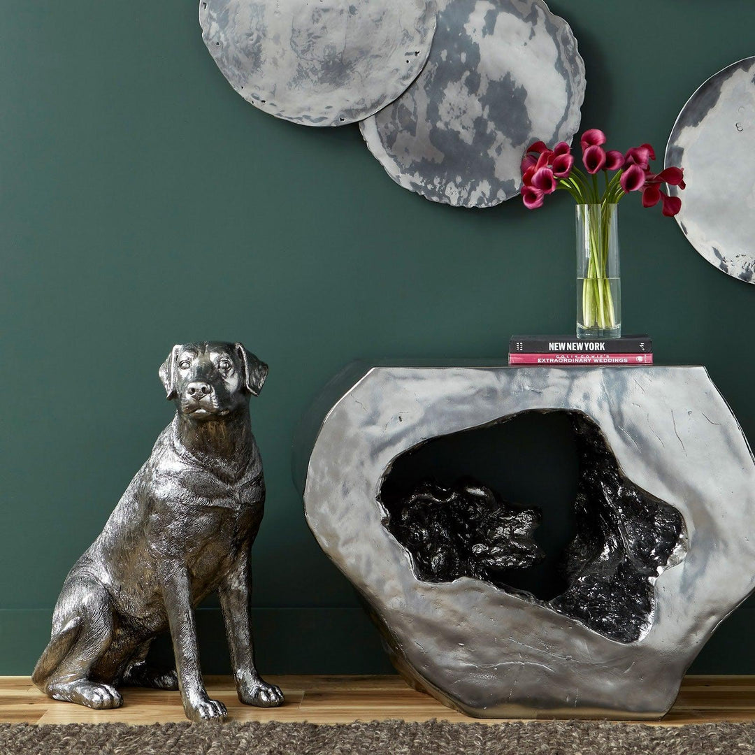 SwayLiving Plateada Hollow Console, Liquid Silver CONSOLE TABLES