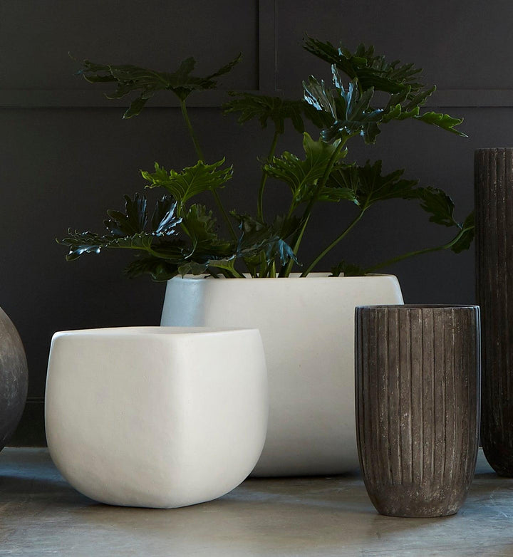 SwayLiving Ava Planter, Large, White PLANTERS