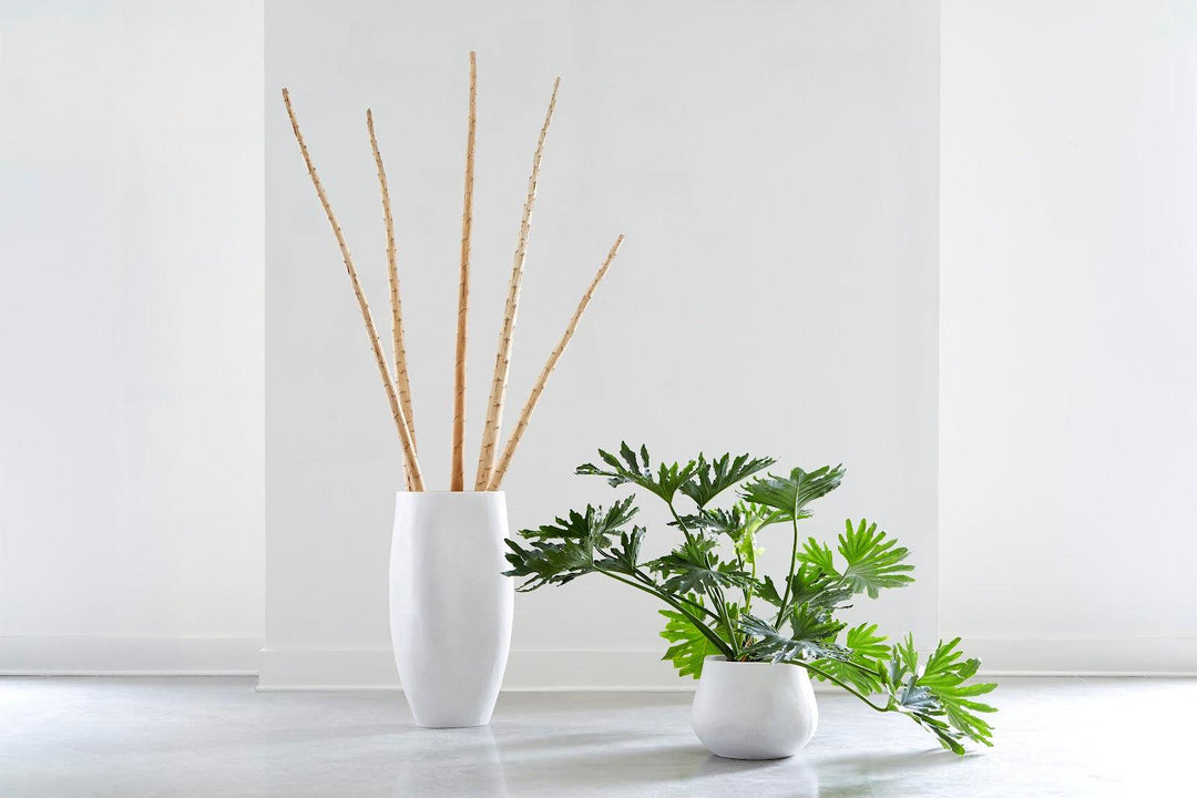 SwayLiving Claire Planter, Large, White PLANTERS