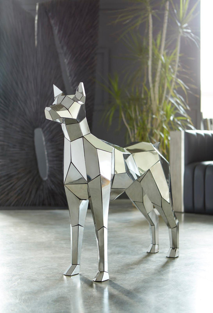 SwayLiving Crazy Cut Dog, Stainless Steel, Silver DECORATIVE OBJECTS