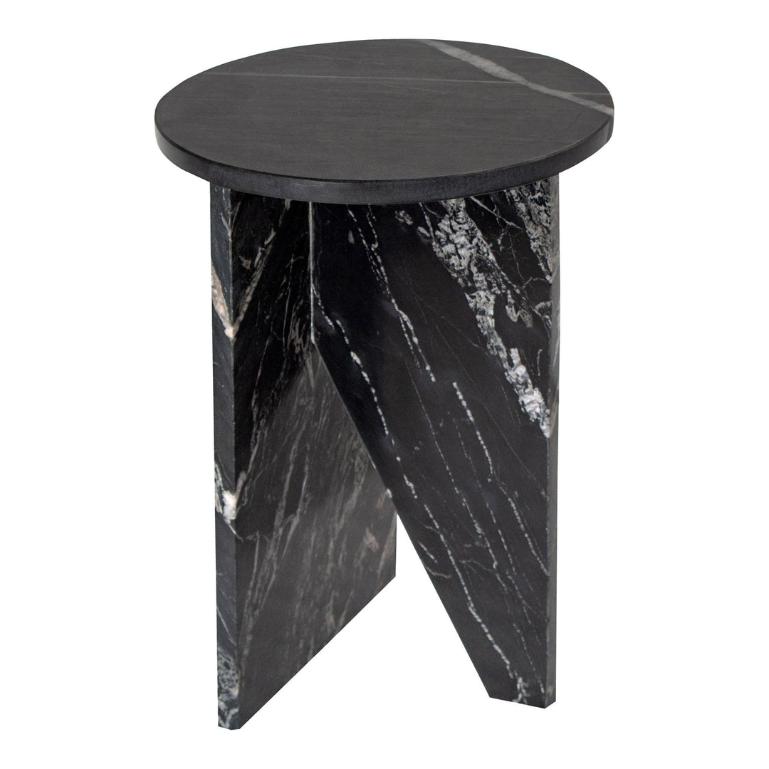 Grace Accent Table Black Marble - SwayLiving