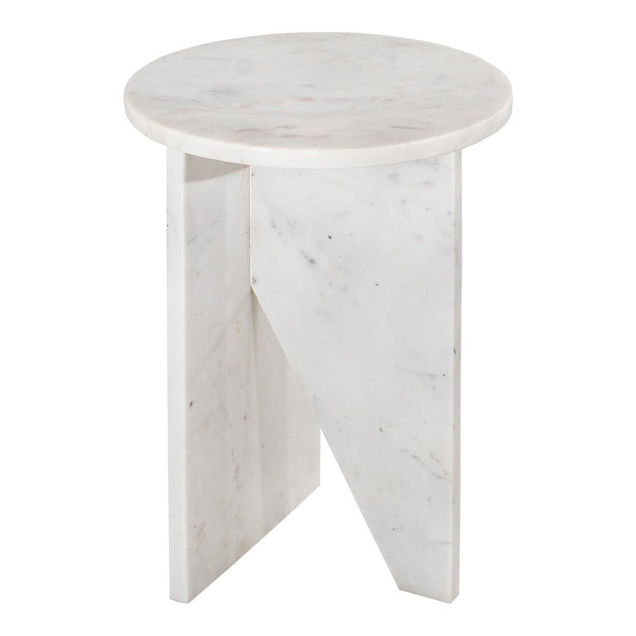 Grace Accent Table White Marble - SwayLiving