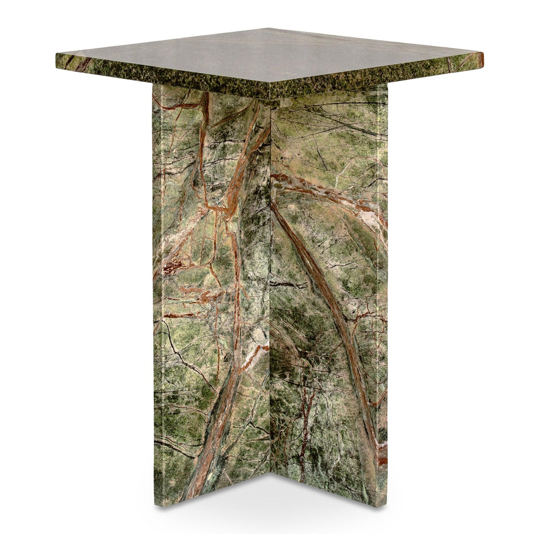 Blair Accent Table Rainforest Green Marble - SwayLiving
