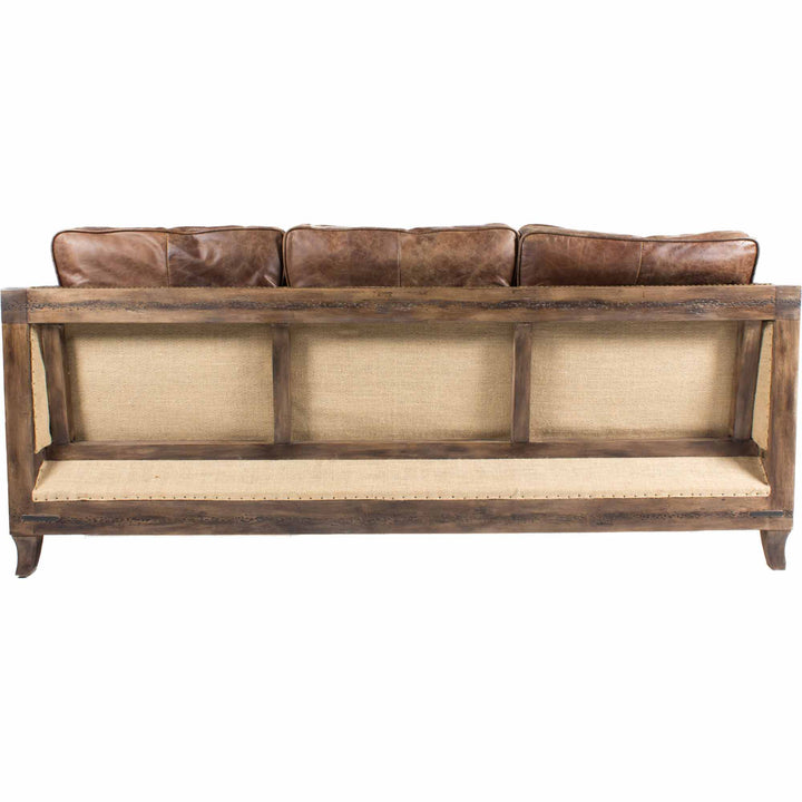 SwayLiving - Darlington Sofa Grazed Brown Leather - PK-1031-03 | SwayLiving