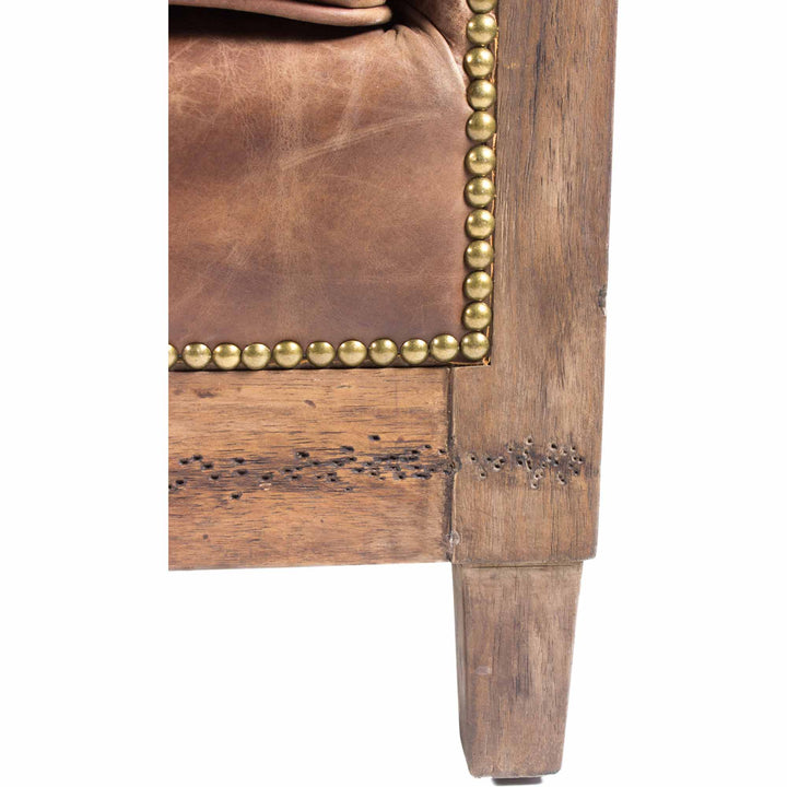 SwayLiving - Darlington Sofa Grazed Brown Leather - PK-1031-03 | SwayLiving