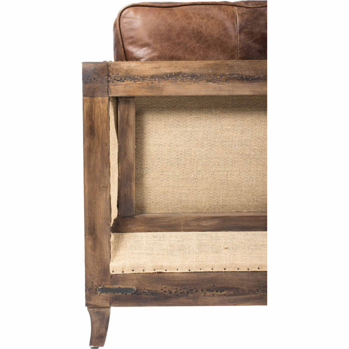 SwayLiving - Darlington Sofa Grazed Brown Leather - PK-1031-03 | SwayLiving