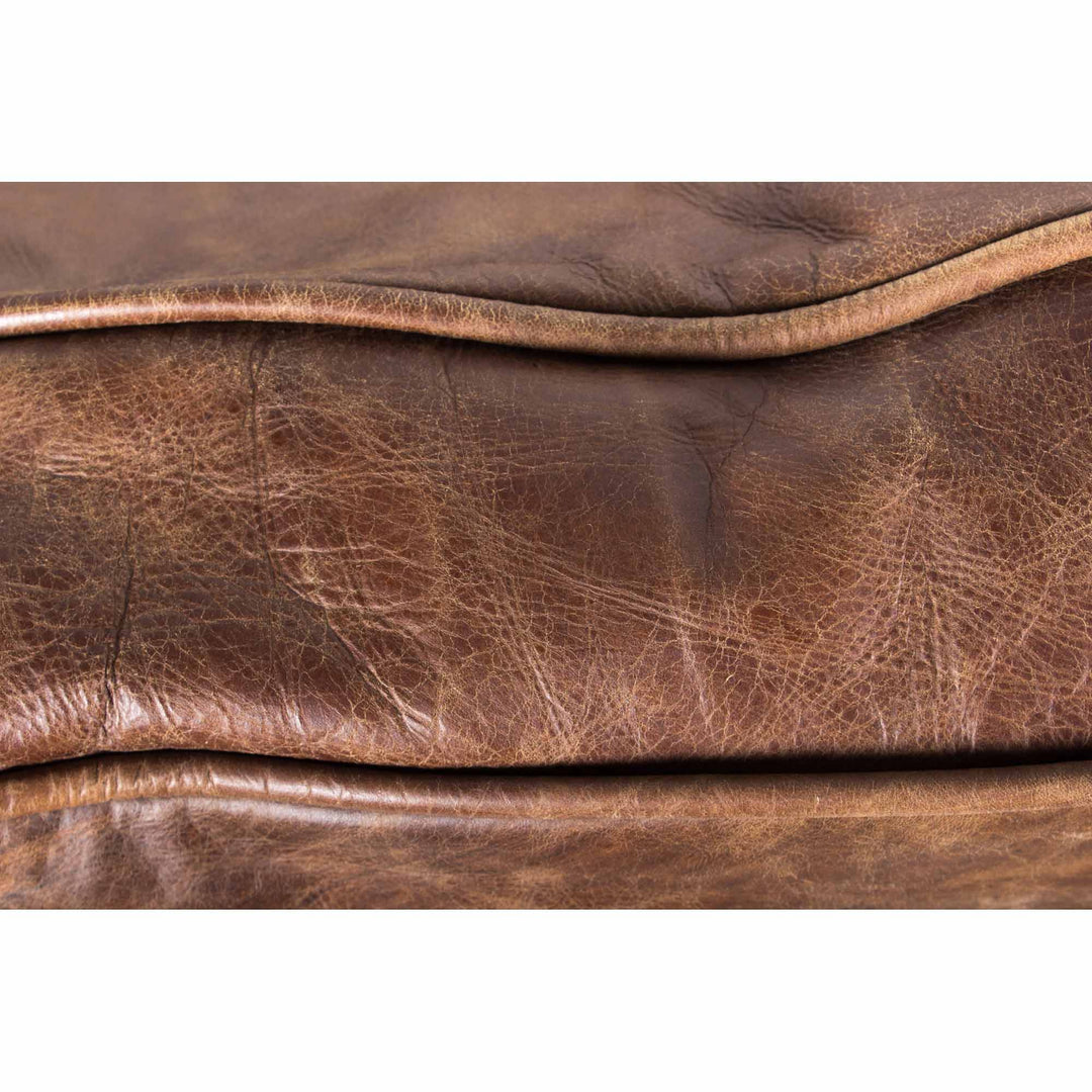 SwayLiving - Darlington Sofa Grazed Brown Leather - PK-1031-03 | SwayLiving